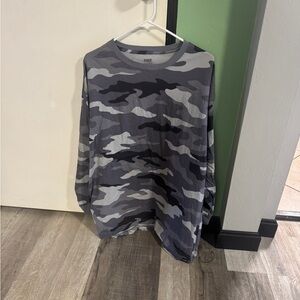 PINK Victoria's Secret Black and Gray Camouflage Shirt